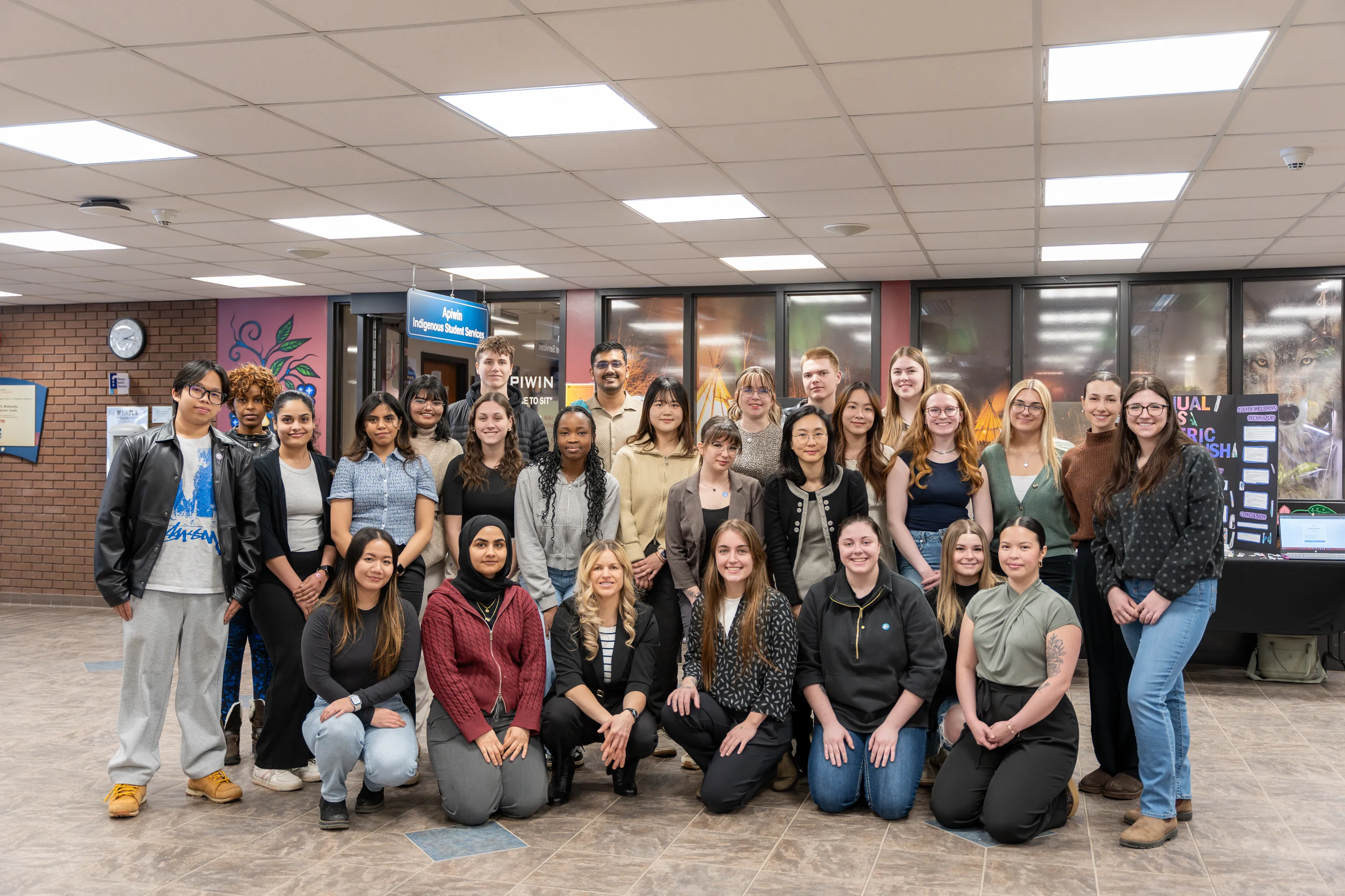 Dental hygiene students at presentations